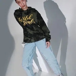 Hubberholme Abstract Printed Hooded Neck Long Sleeve Pullover Sweatshirt image 3