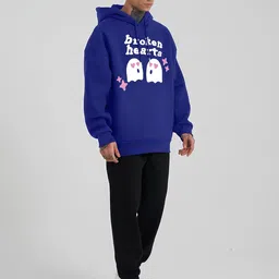 Maniac Typography Printed Pure Cotton Hooded Sweatshirt image 4