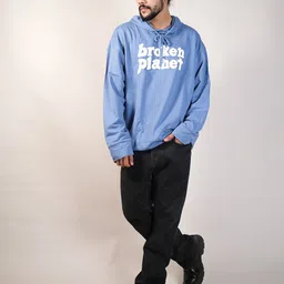 Maniac Printed Pure Cotton Hooded Pullover Sweatshirt image 5