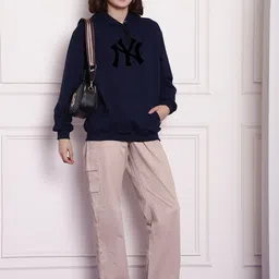 Imsa Moda Hooded Fleece Oversized Pullover image 3