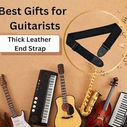 imaginea Adjustable Guitar Strap with Hanger | Double-Sided Belt for guitar (5 Picks) Polyester Strap image 3