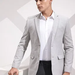 invictus Men Solid Single Breasted Formal Blazer image 1