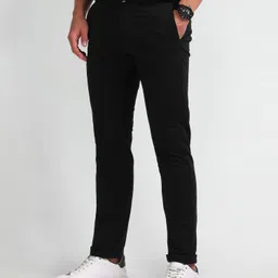 arrow sport Men Slim Fit Black Polyester Trousers-picture-14