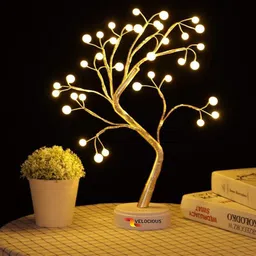 velocious Tabletop Firefly Bonsai Branches Tree Light with 36 Pearls LED Artificial Fairy Light Tree Desk Lamp Battery/USB Operated Decoration Night Light for Bedroom Home Party Wedding (Pack of 1 ) Table Lamp-picture-14