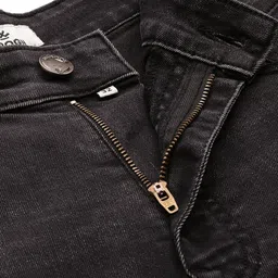 wrogn Men Regular Mid Rise Black Jeans image 4