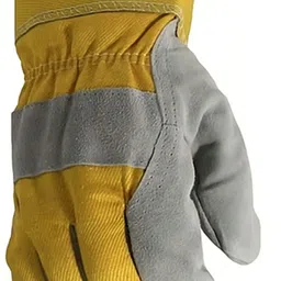 ozswell Rigger Yellow White Gloves Heat Cut Wear Tear Resistant Machines Welding LeatherSafety Gloves image 2