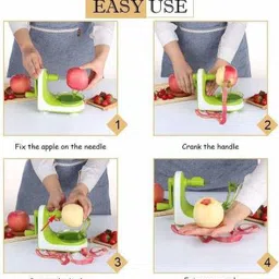 onshoppy Manual Apple Peeler Slicer Suction Non Slip Counter Grips Straight Peeler image 2