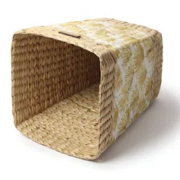 HABERE INDIA Cream Printed Bamboo Open Bins image 2