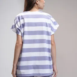 basics by tokyo talkies Tokyo Talkies Striped Top With Shorts Co-Ords image 4