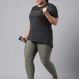 MKH Plus Size Typography Printed Dri-FIT Relaxed Fit Training T-shirt image 4