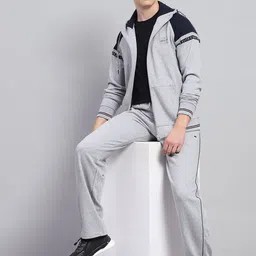 Monte Carlo Men Colourblocked Hooded Tracksuit image 3