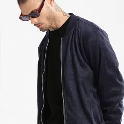 SHOWOFF Suede Windcheater Bomber Jacket image 1
