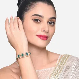 Zaveri Pearls Set of 2 Gold-Plated Wraparound Bracelet image 3