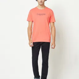 Crimsoune Club Typography Printed Cotton T-shirt image 3