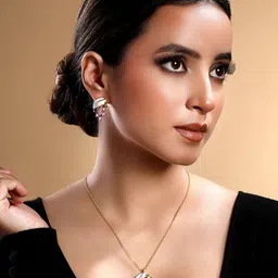 Cierra Gold-PlatedCrystal Stone-Studded Jewellery Set image 4