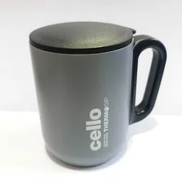 cello DURO COFFEE STYLE DUOBLE WALLED STAINLESS STEEL MUG SMALL GREY Stainless Steel Coffee Mug-picture-20