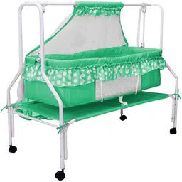 kiddery Ares Baby Cradle Swing & Mosquito Net Newborn Crib Comfortable Bed for Babies image 2