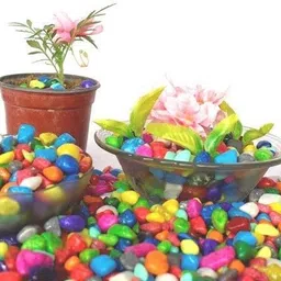 power stone Colored Stones Pebbles For Aquarium Vase Home Garden Outdoor Art n Craft PS46 Polished, Regular Angular, Asymmetrical Marble Pebbles image 3