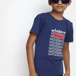 V-Mart Boys Typography Printed Cotton T-shirt image 2