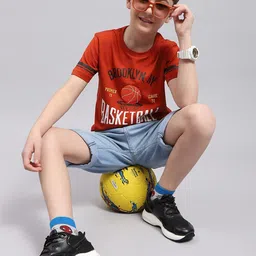 Monte Carlo Boys Typography Printed Pure Cotton T-shirt image 5