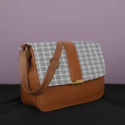 musrat Tan Women Sling Bag Latest Trend Party Wear Sling Bag with Adjustable Strap for Girls and Women's image 2