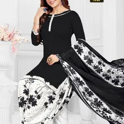 simplyethnic Unstitched Crepe Kurta & Churidar Material Printed-picture-12