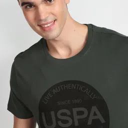 U.S. Polo Assn. Denim Co. Men Typography Pure Cotton T-shirt image 1