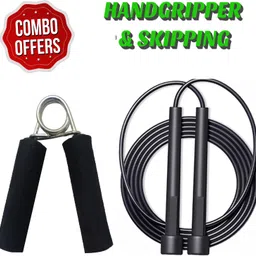 bqh One Pair Foam Hand Grips & Skipping Rope Fitness Combo Fitness Accessory Kit Kit Fitness Accessory Kit Kit image 1