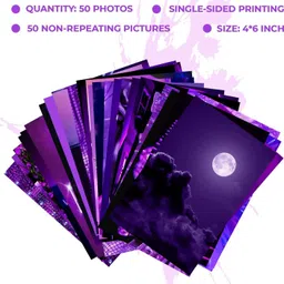obita Purple Photo Wall Collage Kit Aesthetic Pictures, Wall Decor for Bedroom, Room Decor for Teen Girls, Trendy, 50PCS 4x6 INCH With Double Sided Tissue Tape Fine Art Print image 2