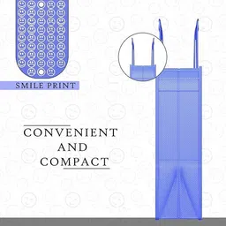 heart home Pack of 24 Smile Foldable Unisex Shopping Bags | Dark Blue & Black Yellow image 4