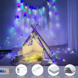 repish ™ CURTAIN FAIRY LIGHT Multicolored Copper Wire Fairy with Remote Lights Candle image 5