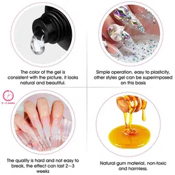 ROSALIND UV & LED Soak-Off Colorful Poly Nail Extension Gel 15 ml - Violet image 4