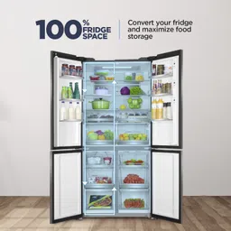 haier 651 L Frost Free Side by Side Convertible Refrigeratorwith 100% Convertible Fridge SpaceMulti Air FlowDigital Control Panel360-Degree CoolingMagic Convertible ZoneExpert Inverter 4-Door image 4