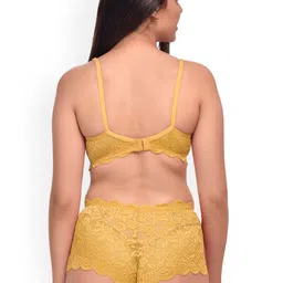 PIBU Pack of 3 Self-Design Net Bra & Boy Shorts image 4