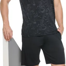 Men Night Suit Set Black Printed-image-23