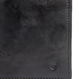 Hidesign Men Black Solid Leather RFID Protected Two Fold Wallet image 4