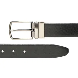 Teakwood Leathers Men Textured Leather Reversible Formal Belt image 2