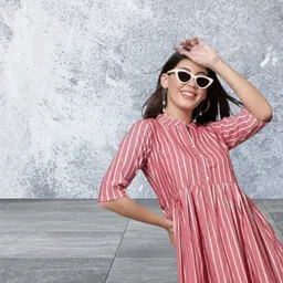 houseofcommona Women Maxi Multicolor Midi/Calf Length Dress image 3