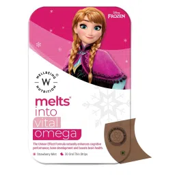 Wellbeing Nutrition Frozen Anna Melts | Kids Vegan Algae Omega-3(EPA & DHA), Alpha GPC, Lutein| For Brain Development,Eye & Heart Health | Strawberry Mint Flavor (30 Oral Thin Strips)-image-17