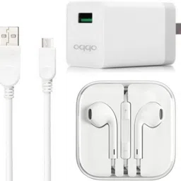 fyn store Wall Charger Accessory Combo for oppo mobile phone charger, oppo f1 s, oppo f3, oppo f5, oppo A37Buy With Best Seller Garg Associates(White)-picture-10