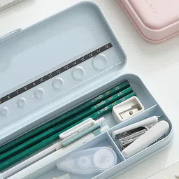 syga Pencil Case for Kids Pencil Box Pencils and Markers Storage Box NA Art Plastic Pencil Box image 3