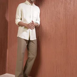 Fabindia Men Button-Down Collar Solid Casual Shirt image 3