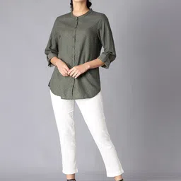 W Printed Cotton Casual Shirt image 3