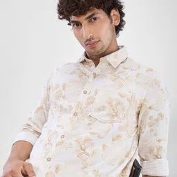 SPYKAR Men Slim Fit Floral Opaque Printed Casual Shirt image 2