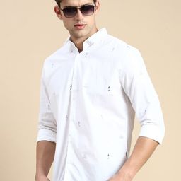 SHOWOFF Premium Slim Fit Opaque Conversational Printed Cotton Casual Shirt-picture-1