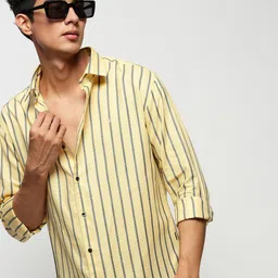 SHOWOFF Premium Slim Fit Striped Cotton Casual Shirt-image-30