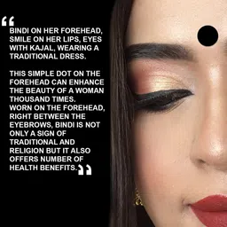 PERPAA Power Stay Non Transfer Lipstick-16 & Set of 3 Premium Black Bindis - Size 01,03,06 image 5