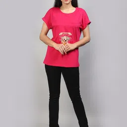 SillyBoom Graphic Printed Extended Sleeves Maternity T-shirt image 3