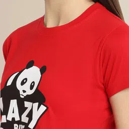 Fabflee Pack Of 3 Women  Typography Printed Cotton T-shirt image 3