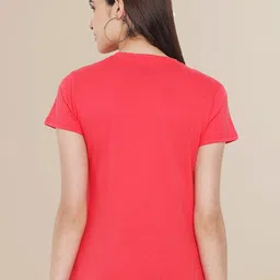 Fabflee Women Pack of 3 Typography Printed Cotton T-shirt image 4